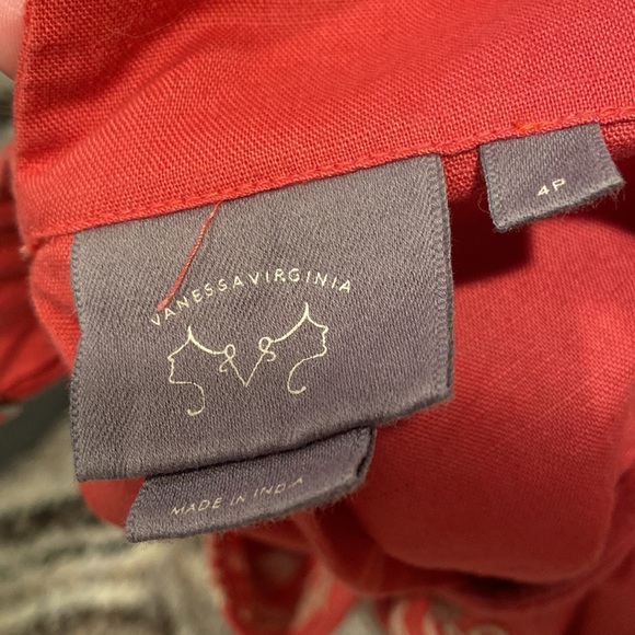 VanessaVirginia Anthro Pink Embroidered Eyelet Tank Top - Picture 4 of 5